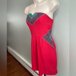 Ecote Mini Dress, Bright Pink, Medium, With Pockets, Sold At Urban Outfitters